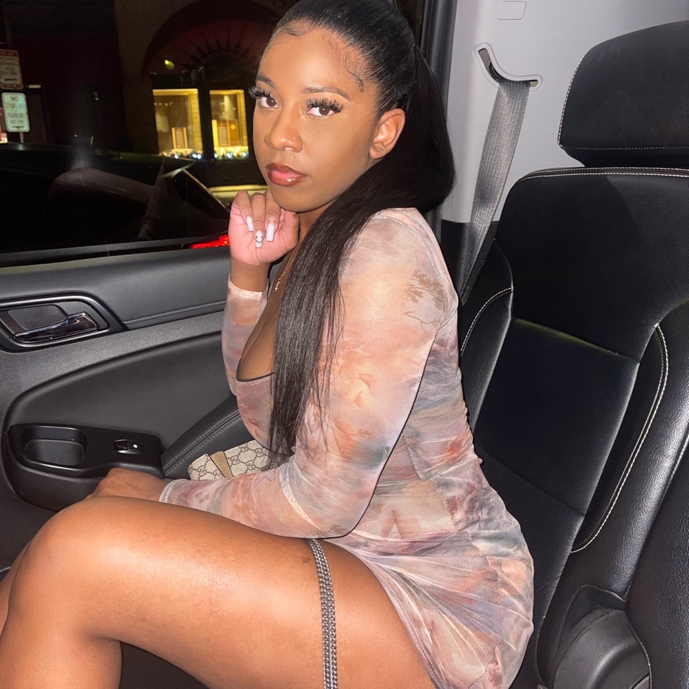 Pretty Little Thing Long sleeve Mesh Angel Dress